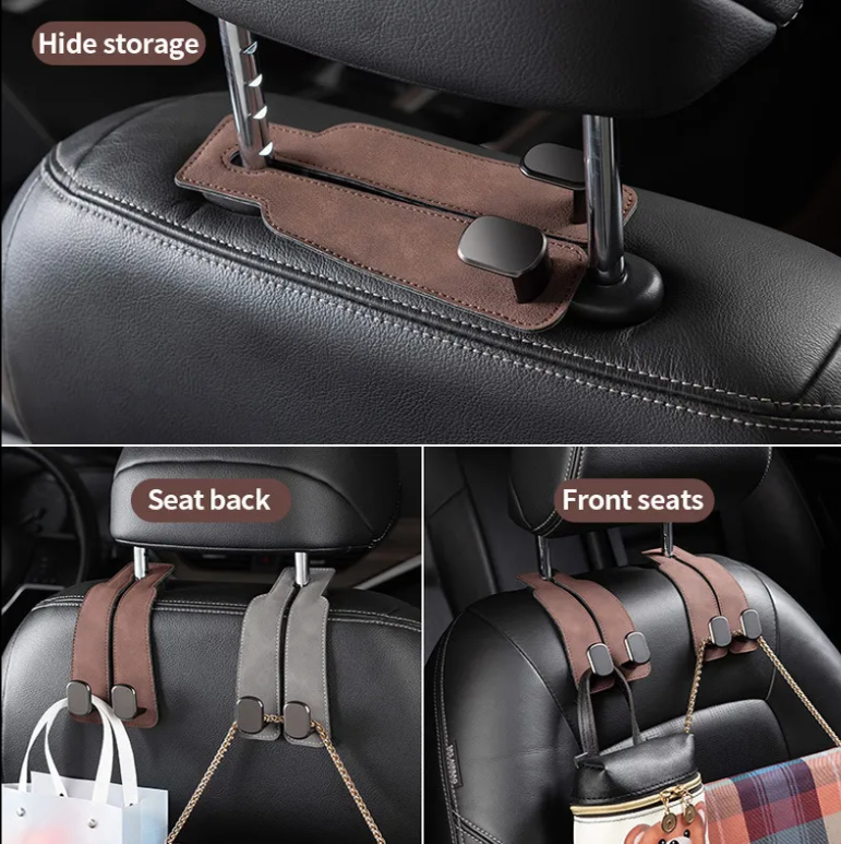 FLASH SALE 50% OFF - Car Seat Back Storage Hook - Double Hook Holder for Convenient Storage