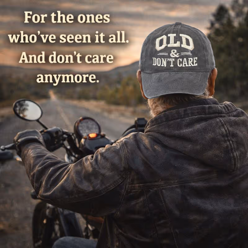 🧢 Vintage Distressed “OLD & DON’T CARE” Cap