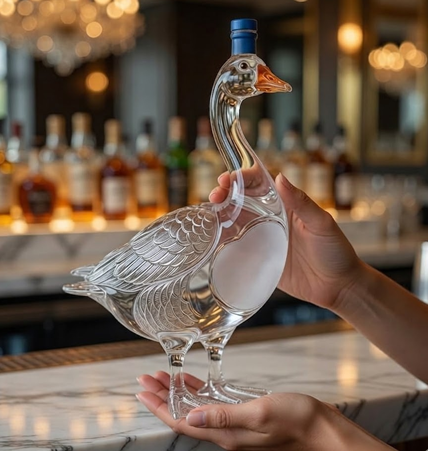🍸 A Bottle Like No Other 70% OFF 🪿 Vodka 3D Sculpted Goose Bottle
