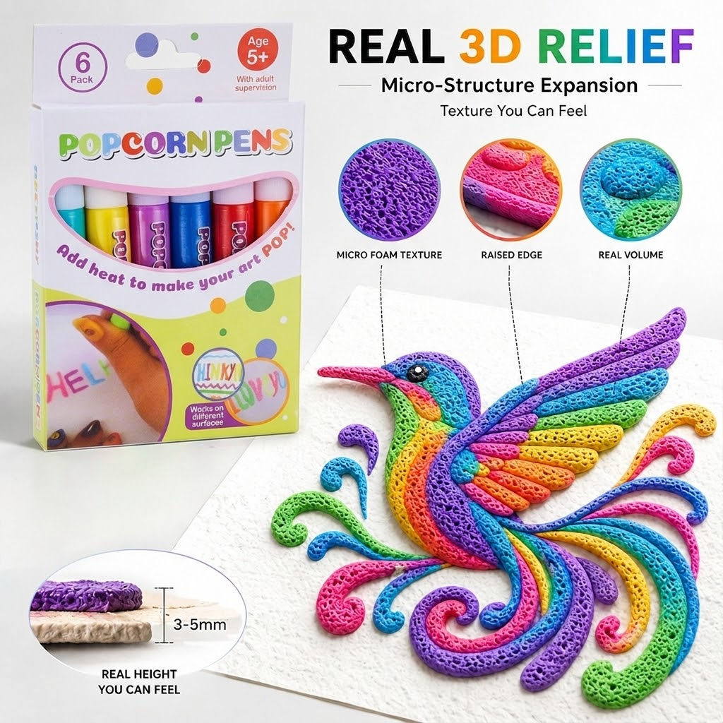 🦘🎁3D Relief Art Pen – Turn Flat Drawings Into Touchable 3D Art