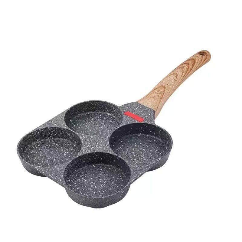🔥Last Day Discount🔥🍳Non-stick Egg Frying Pan, 4 Holes Skillet With Handle🍳