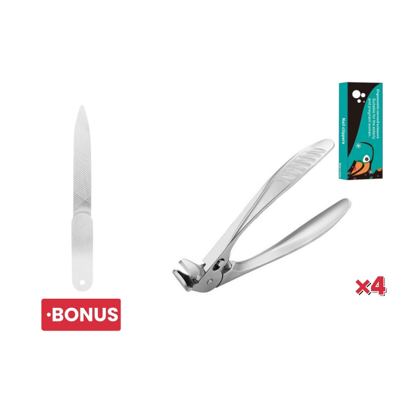 🥳2026 HOT SALE💅Stainless Steel Nail Clipper with Curved Precision Blades – Effortless for Thick Nails & Seniors! ✂️✨