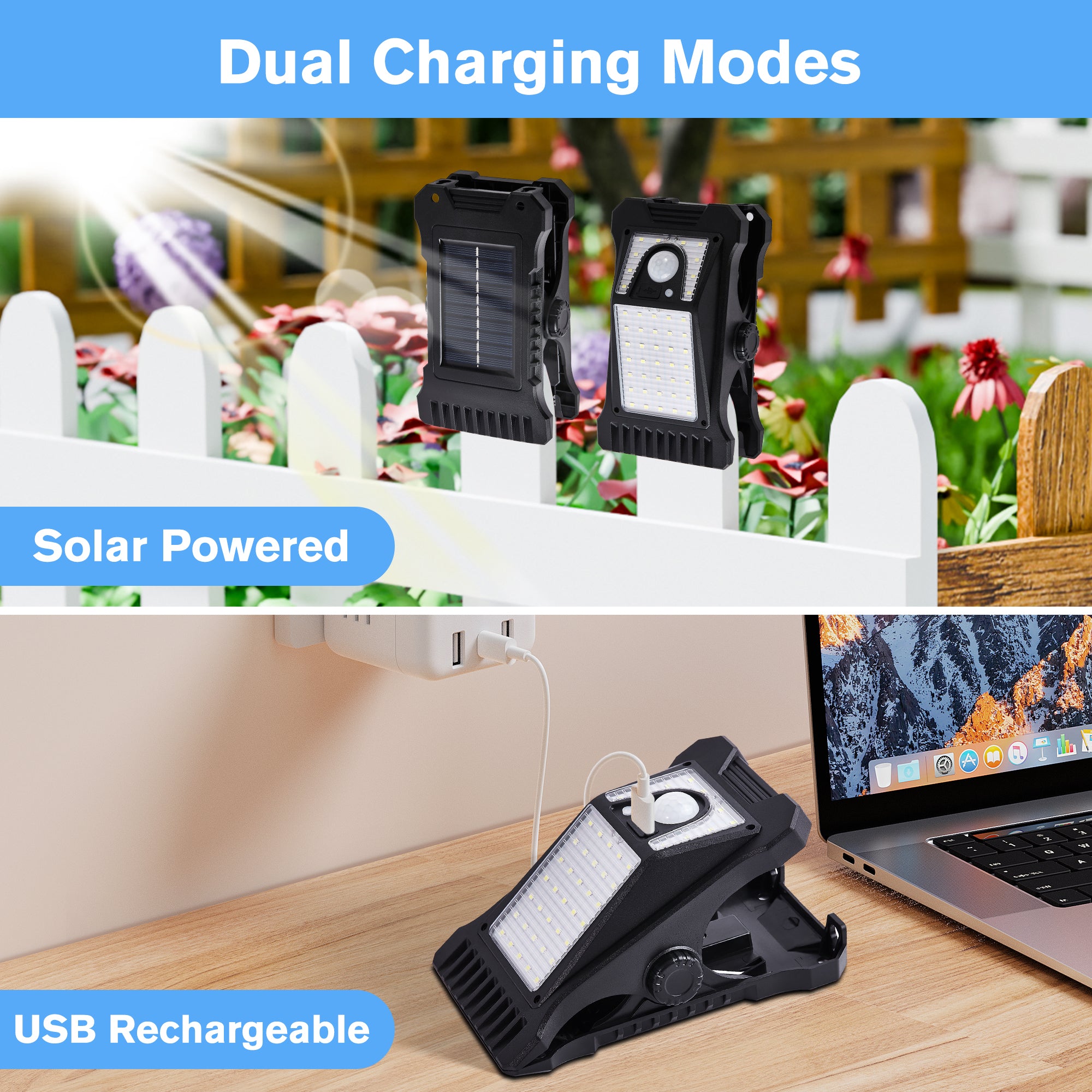 Portable Solar Clip Light