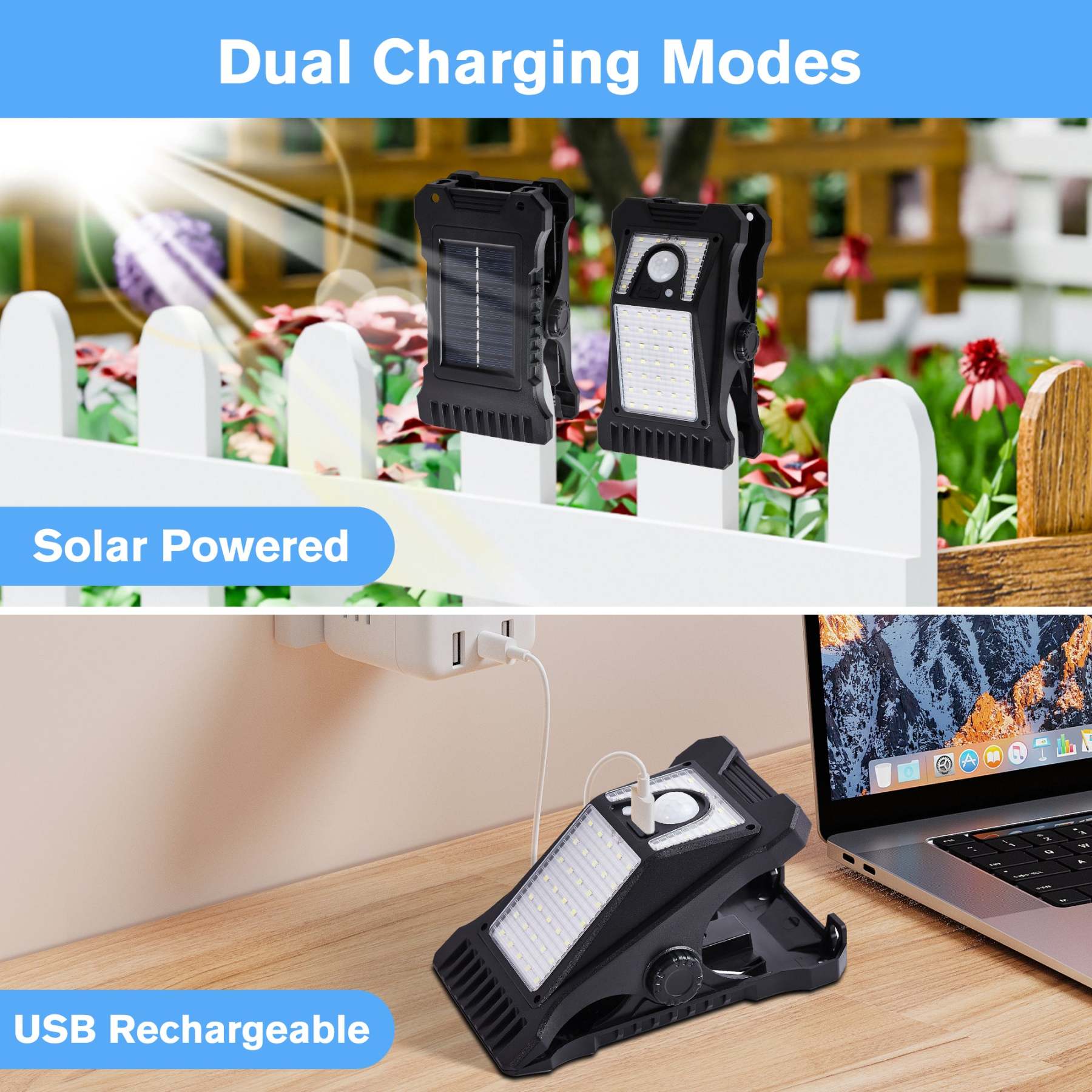 Portable Solar Clip Light