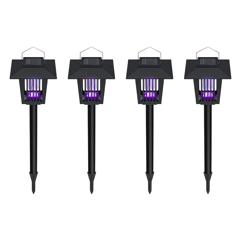 Eco-Friendly  3-in-1 Flickering Flame - Solar Powered Mosquito Zapper & Garden Stake Light