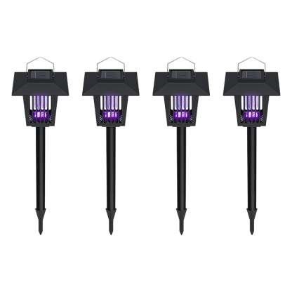 Eco-Friendly  3-in-1 Flickering Flame - Solar Powered Mosquito Zapper & Garden Stake Light