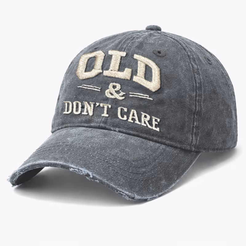 🧢 Vintage Distressed “OLD & DON’T CARE” Cap