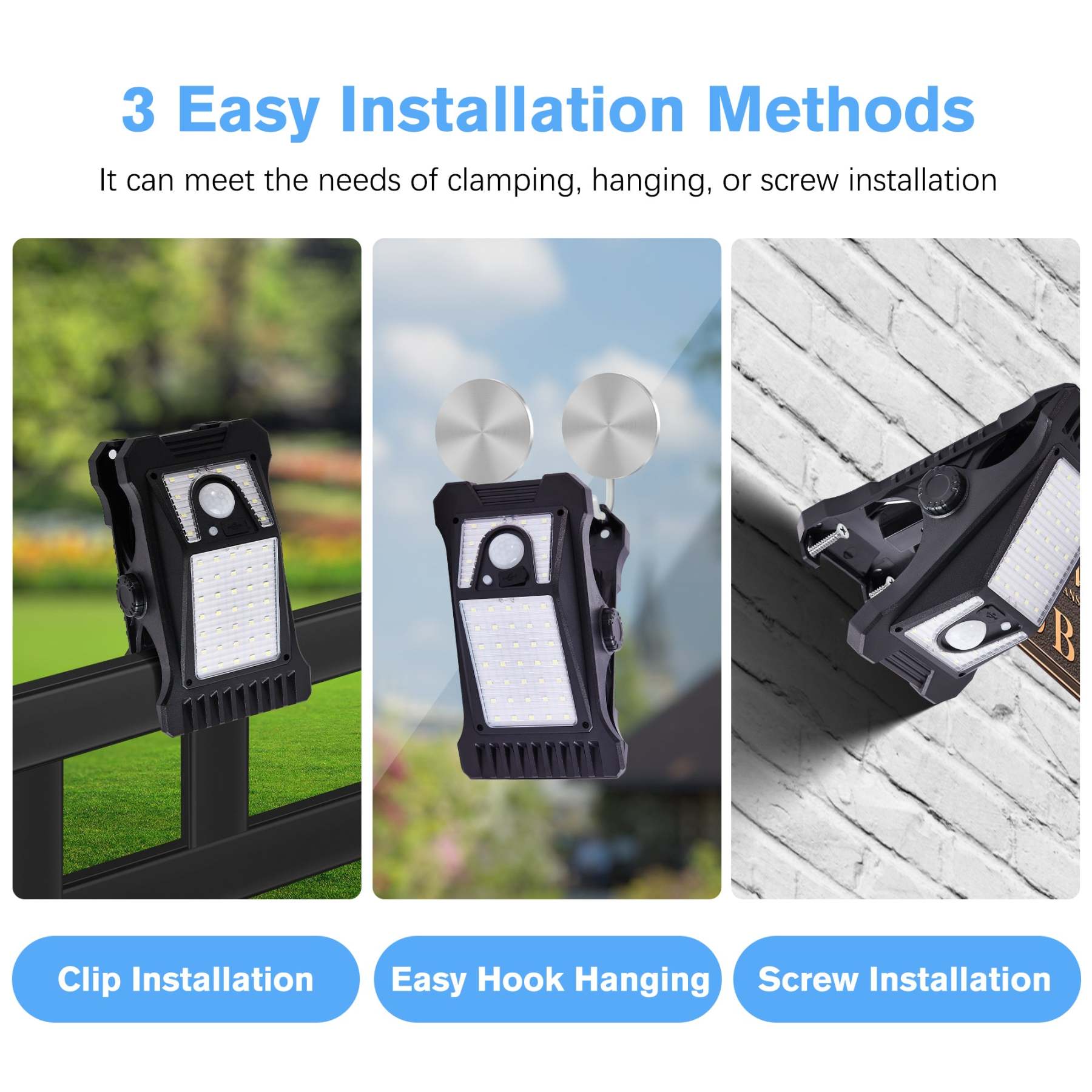 Portable Solar Clip Light