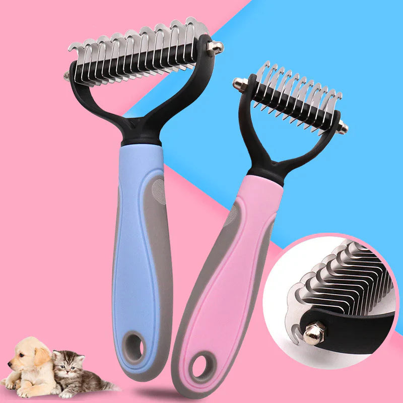 Pet Grooming Tool–Universal Double-Sided Detangling Comb for Dogs & Cats