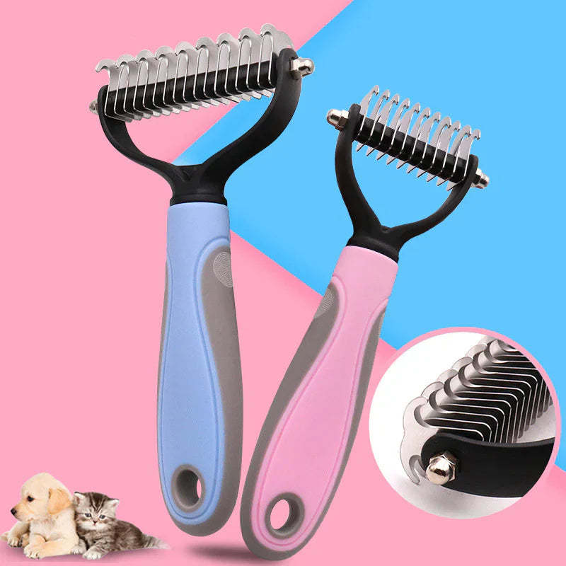 Pet Grooming Tool–Universal Double-Sided Detangling Comb for Dogs & Cats