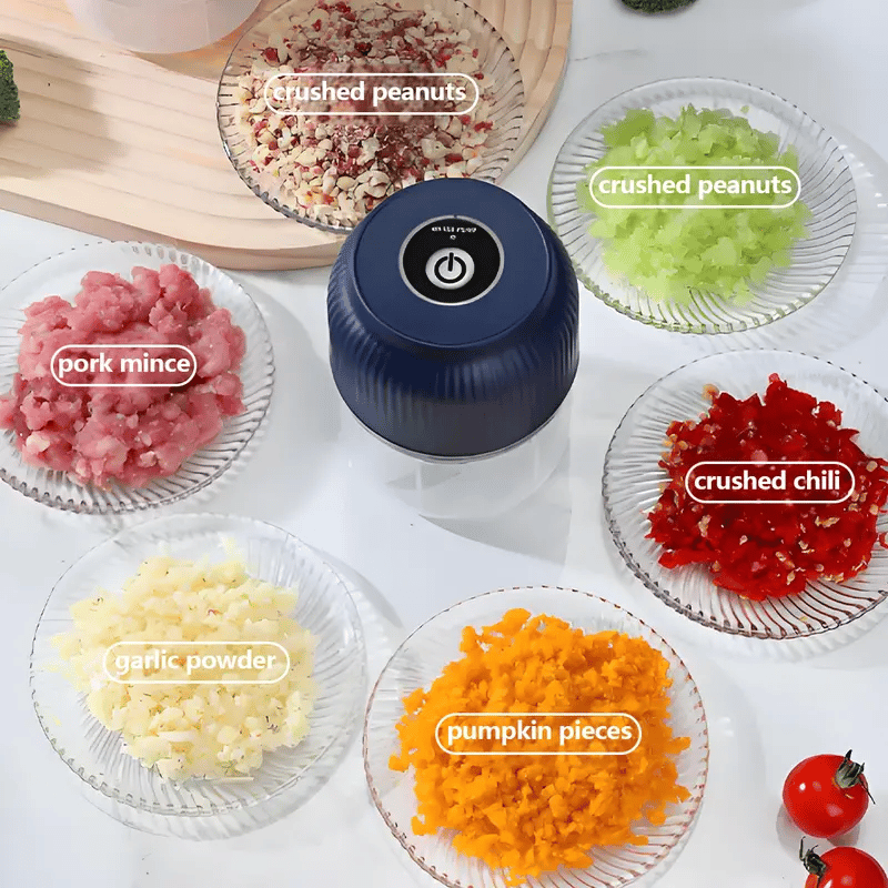 🔥 Electric Garlic Chopper, Mini Portable Veggie Cutter