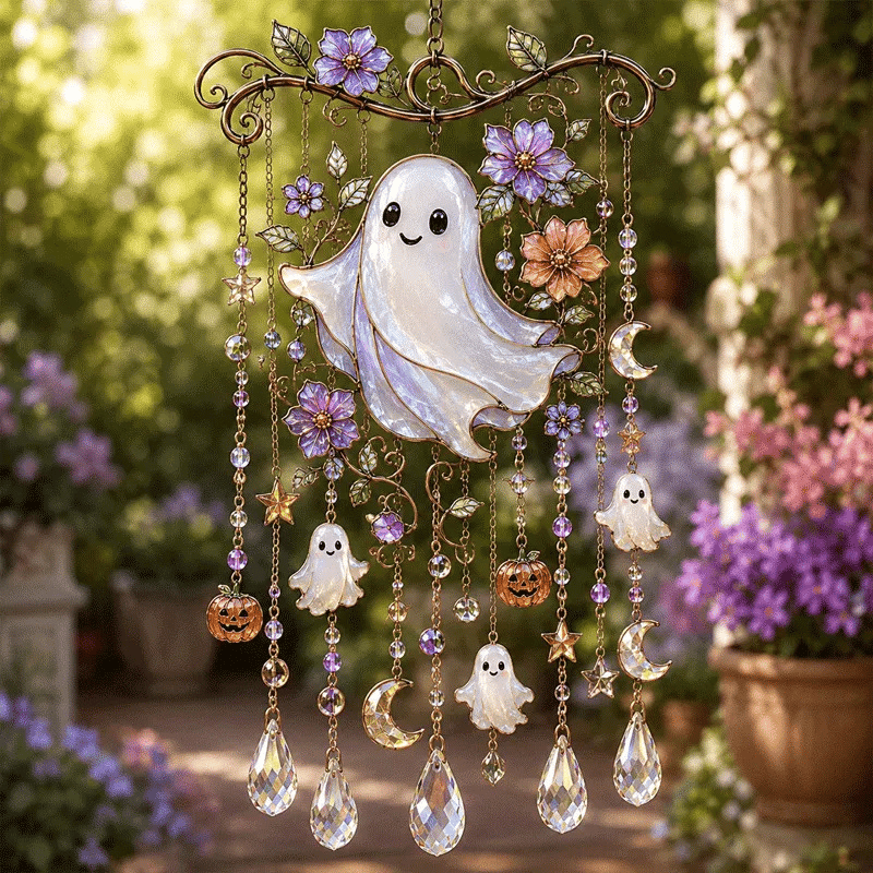 👻 Haunted Glow Ghost Wind Chime
