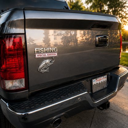 🔥 🎣 Fishing Special Edition Premium 3D Metal Vehicle Emblem Badge
