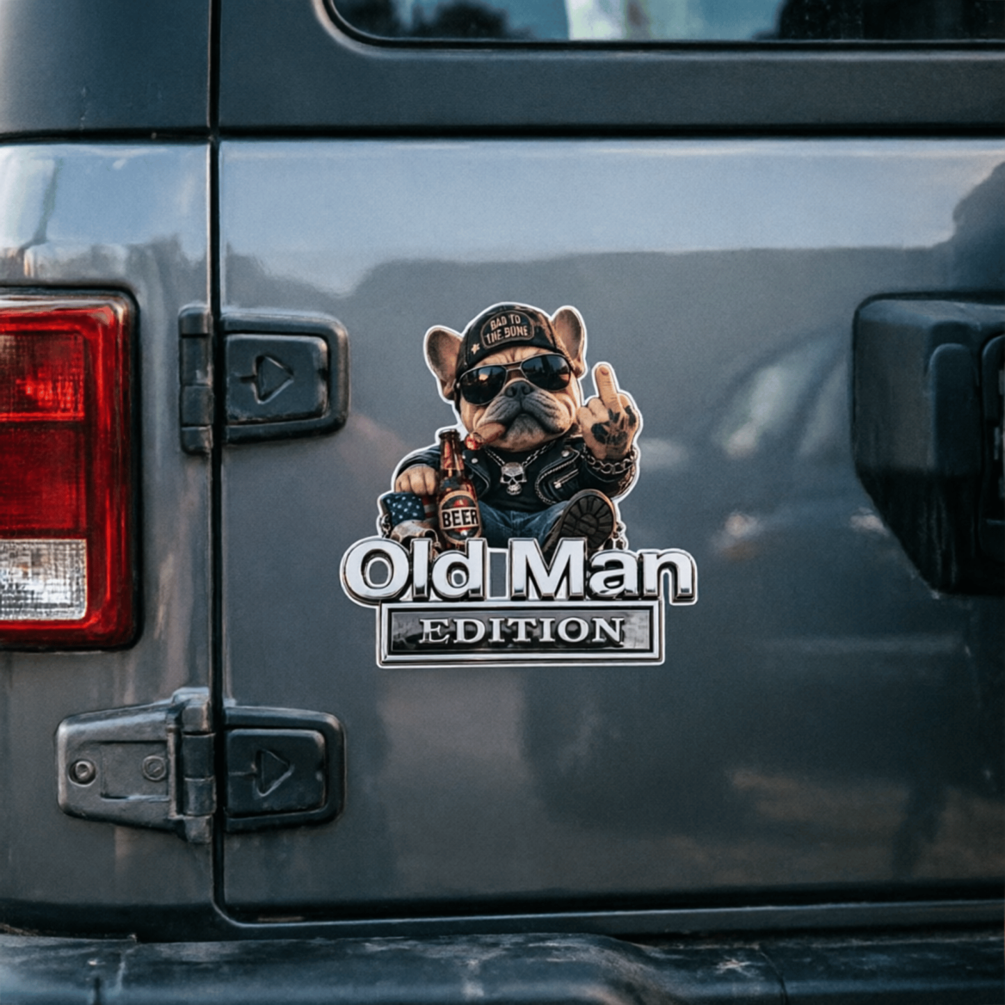 🚗 Funny Old Man Edition Vehicle Badge