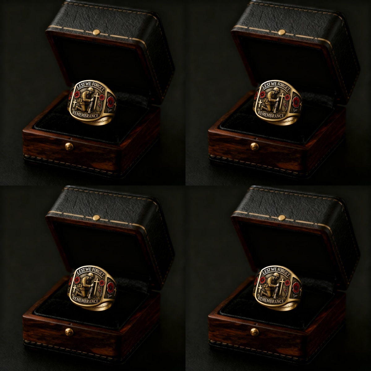 🔥Flash Sale 60% OFF🌹 2026 Remembrance Soldier Ring💍Lest We Forget — Honoring the Fallen