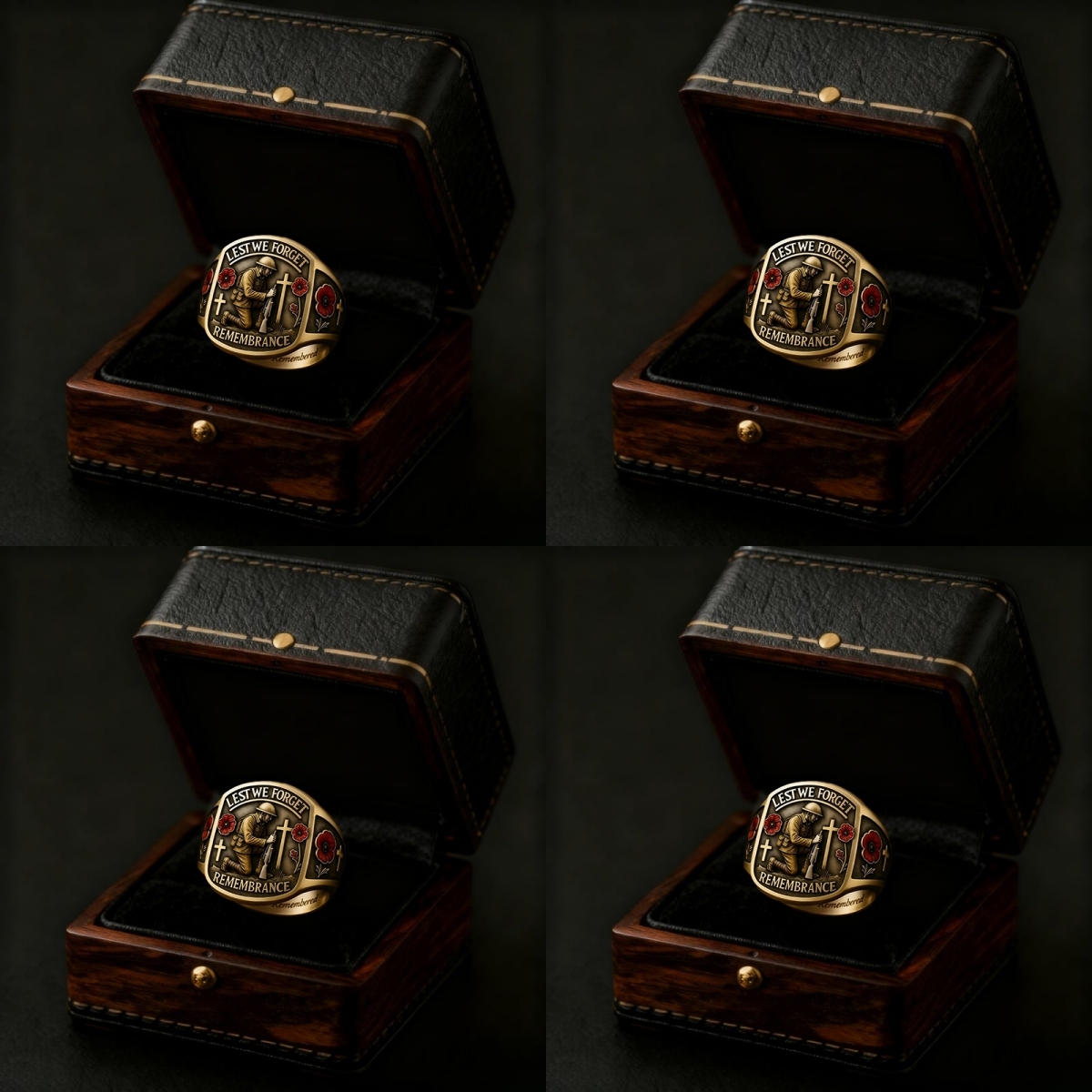 🔥Flash Sale 60% OFF🌹 2026 Remembrance Soldier Ring💍Lest We Forget — Honoring the Fallen