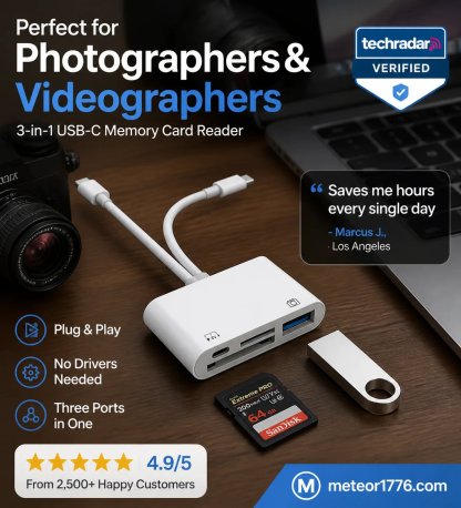 4-in-1 USB-C Memory Card Reader
