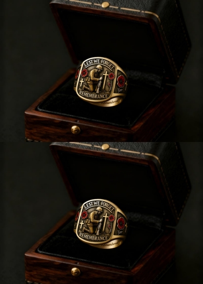 🔥Flash Sale 60% OFF🌹 2026 Remembrance Soldier Ring💍Lest We Forget — Honoring the Fallen