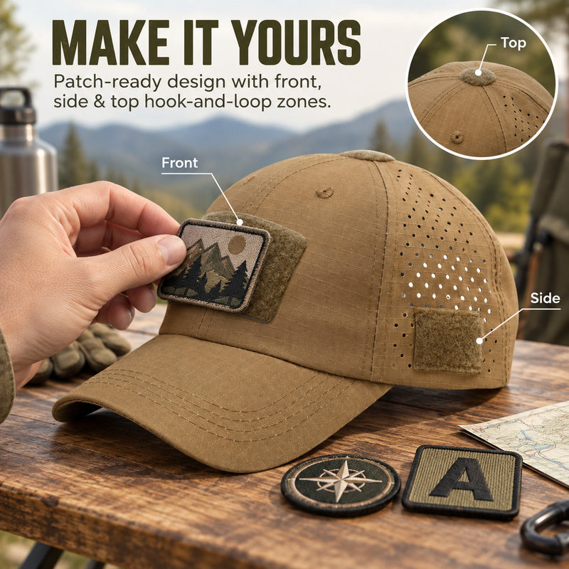 Make It Yours — Front Side Top Hook and Loop Patch Zones