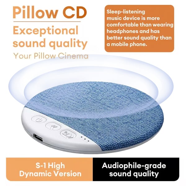NEW YEAR SALE🎉 Ultra-Thin Bluetooth Pillow Speaker with Bluetooth 6.0 - Bone Conduction Technology