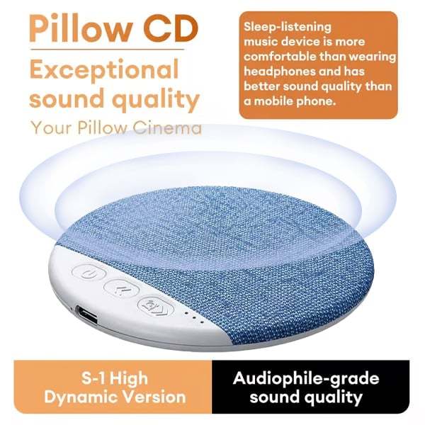 NEW YEAR SALE🎉 Ultra-Thin Bluetooth Pillow Speaker with Bluetooth 6.0 - Bone Conduction Technology