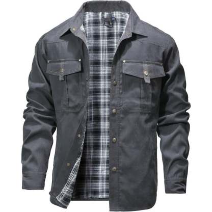 Men's Flannel Lined Shacket Jacket