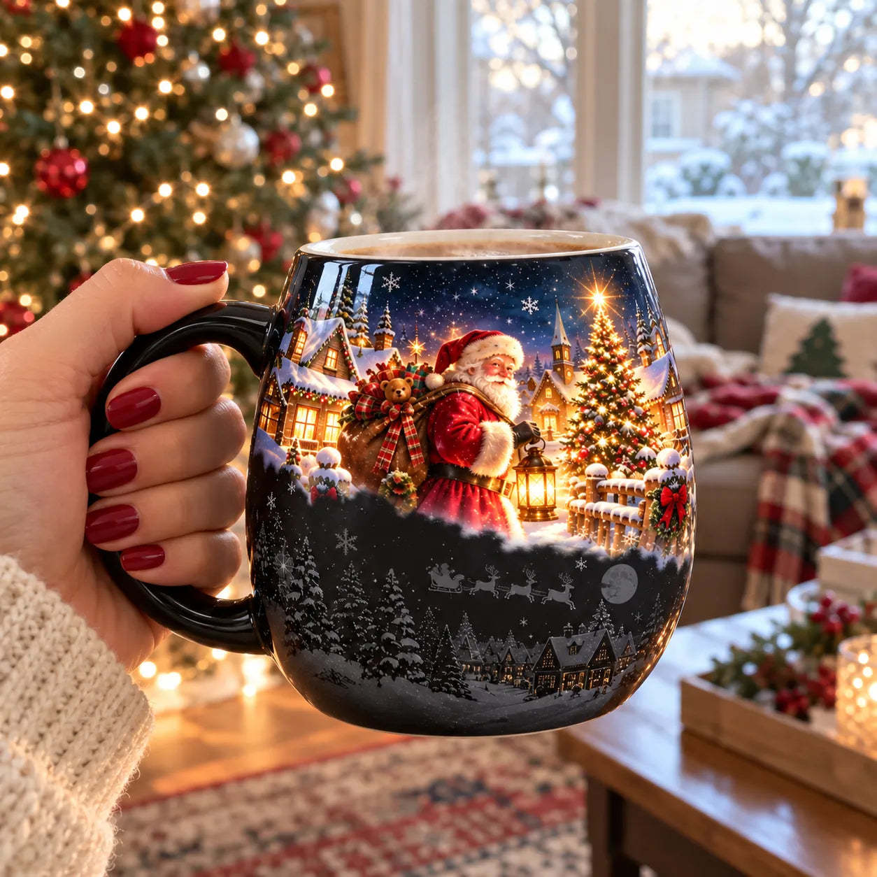 🎄 🎁Christmas Magic Color-changing Mug – Heat Reveal Holiday Gift