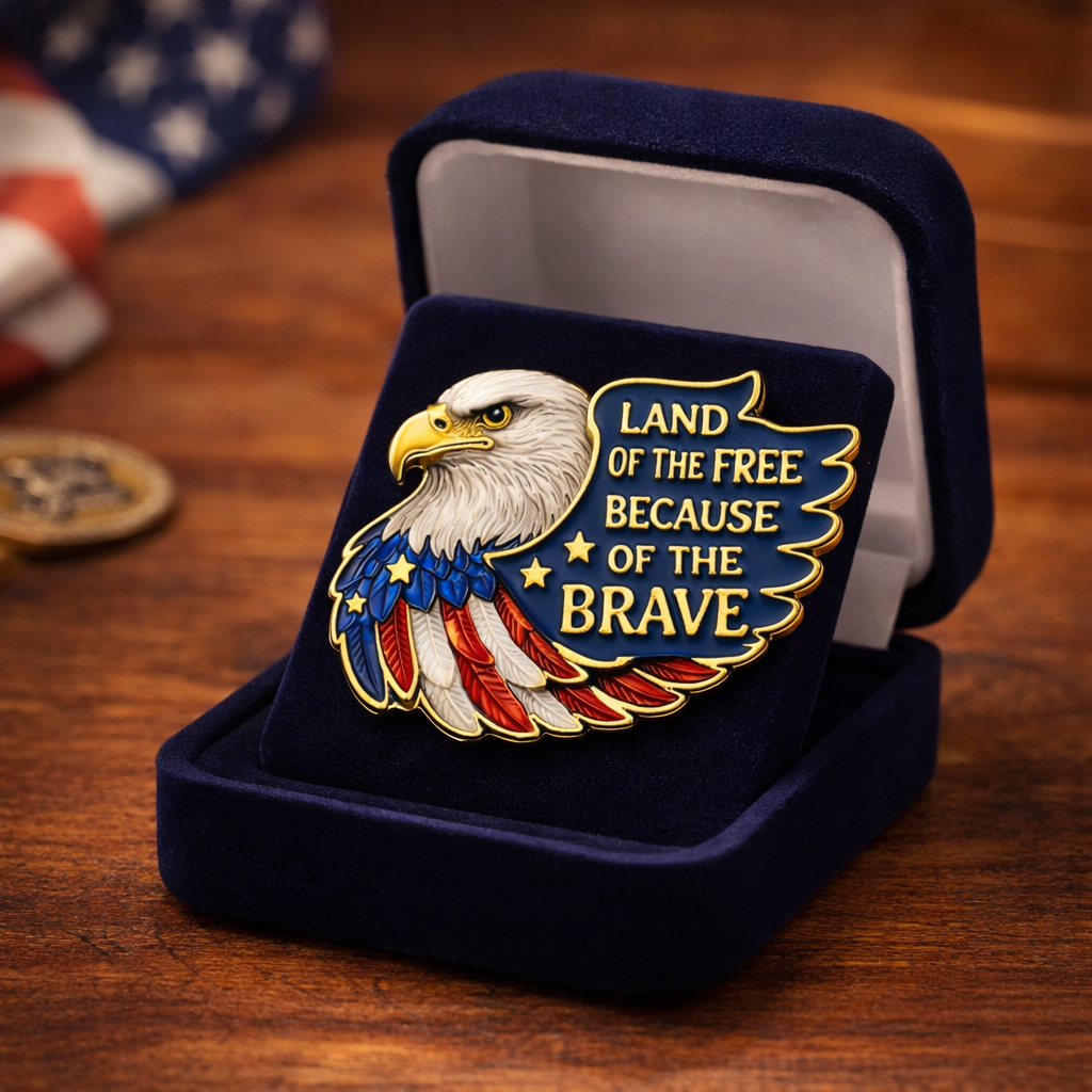🦅USA Land of the Free Eagle Exquisite Brooch