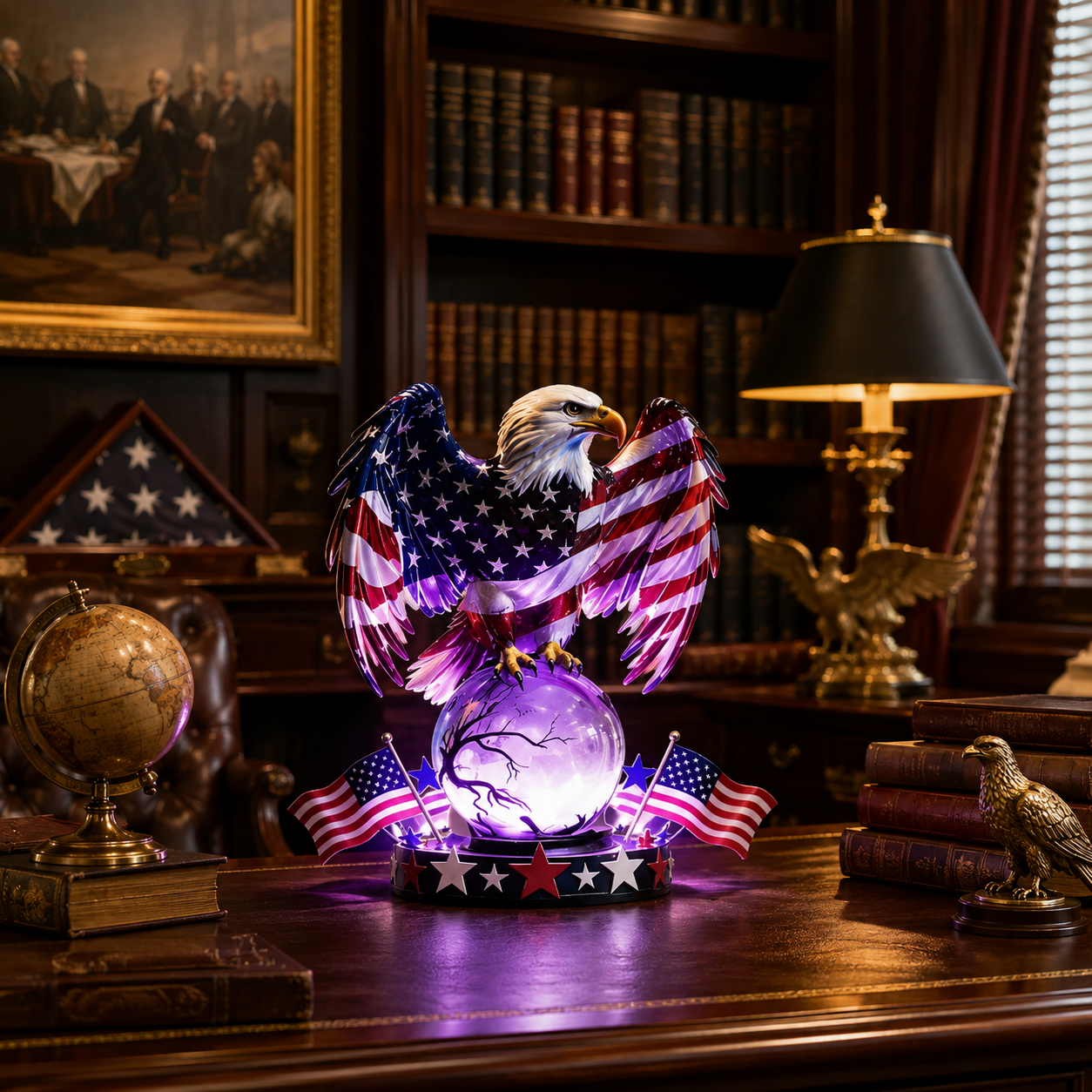 🇺🇸 Freedom Eagle Patriotic LED Table Lamp – American Pride Decor