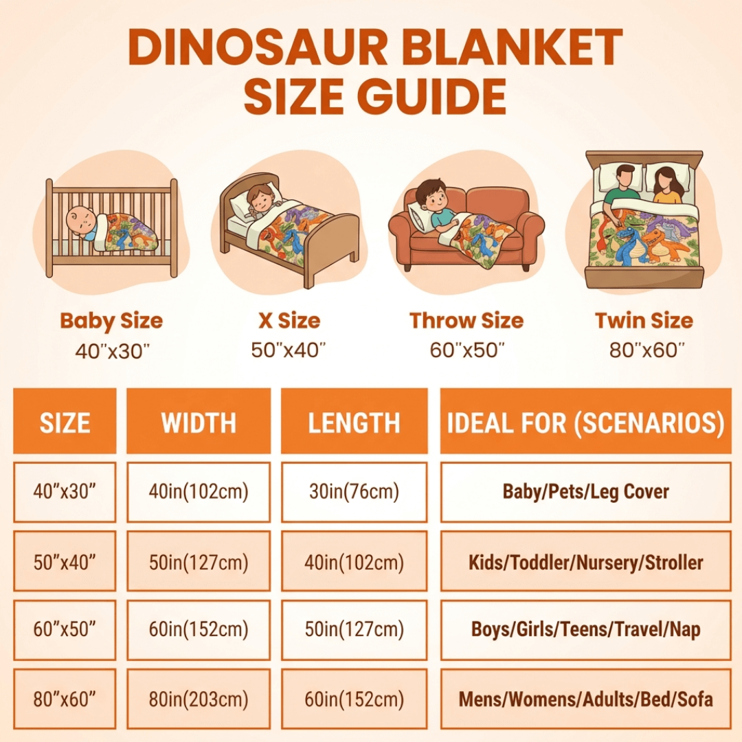 Dinosaur Flannel Blanket