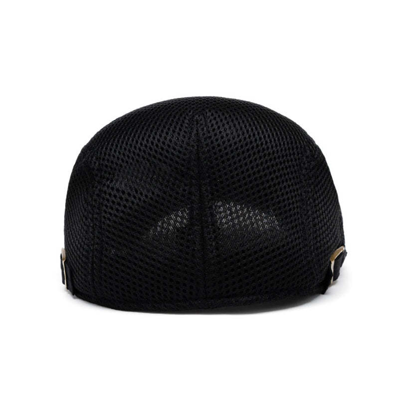 Men's Breathable Mesh Flat Cap – Adjustable Newsboy Ivy Beret Summer Hat