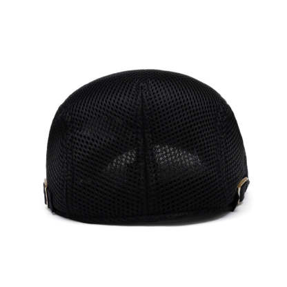 Men's Breathable Mesh Flat Cap – Adjustable Newsboy Ivy Beret Summer Hat
