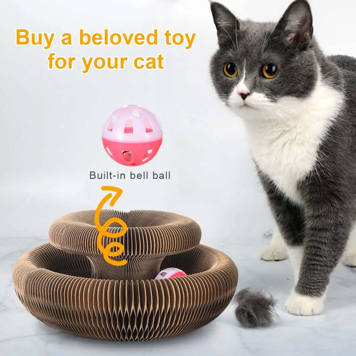 Magic Cat Scratch Organ Board Cat Toy – Fun Ball & Corrugated Claw Climbing Frame