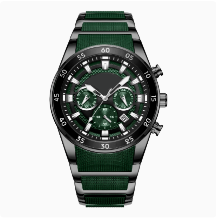 ✨ Men's Waterproof Multifunctional Quartz Watch – Chronograph Design, Luminous Hands & Stainless Steel 🌊