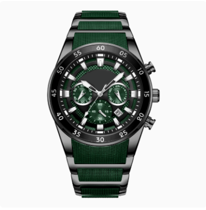 ✨ Men's Waterproof Multifunctional Quartz Watch – Chronograph Design, Luminous Hands & Stainless Steel 🌊