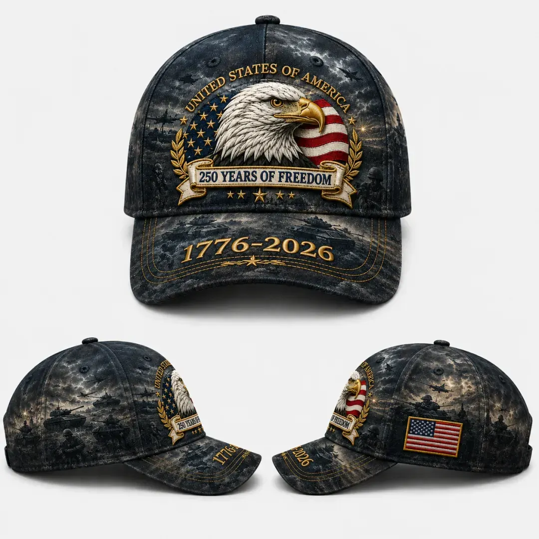 Printed Patriotic Vintage Baseball Hat – 1776–2026 American Tribute Edition