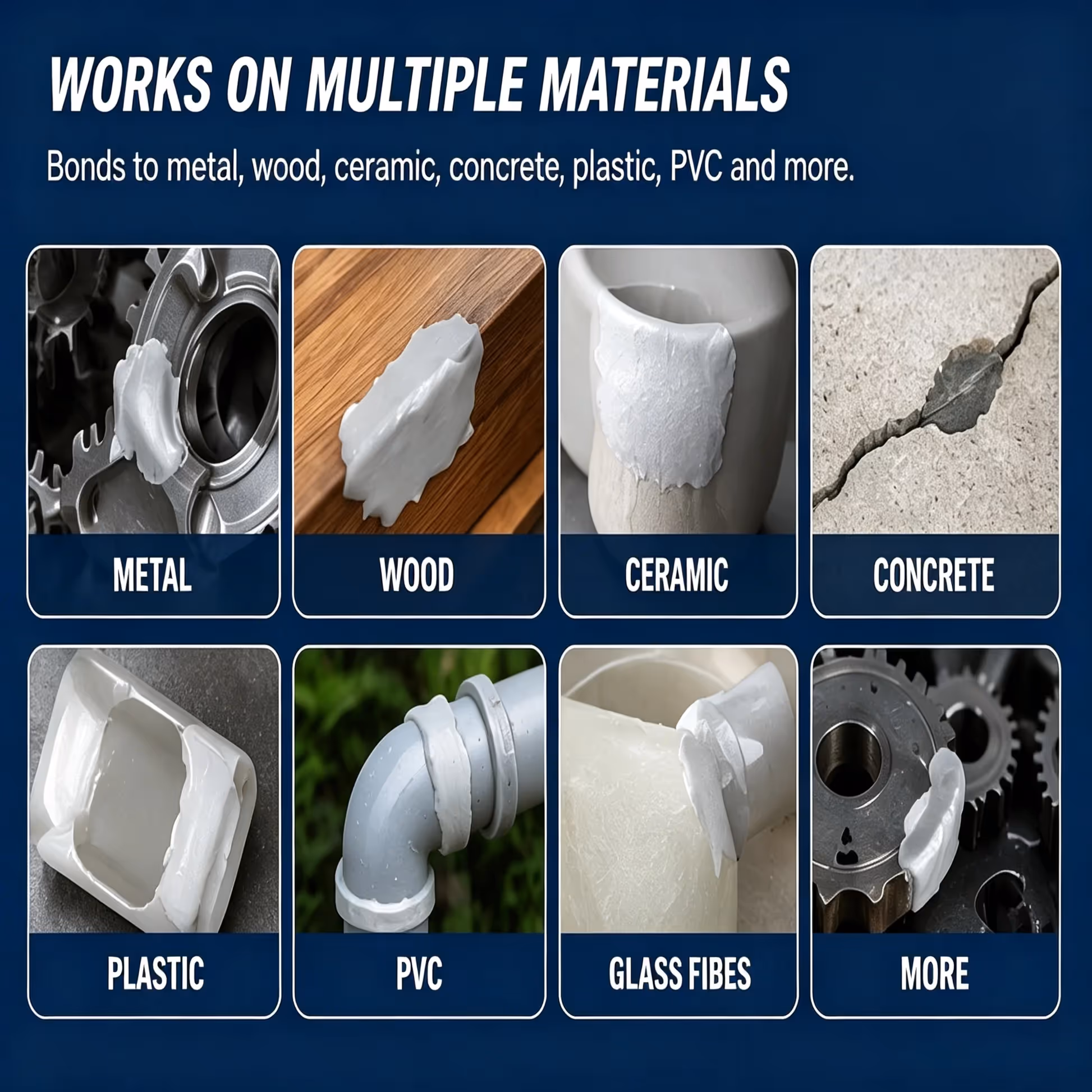 🏠Steel Reinforced Epoxy Repair Putty — Universal Glue for Metal, Wood, Plastic