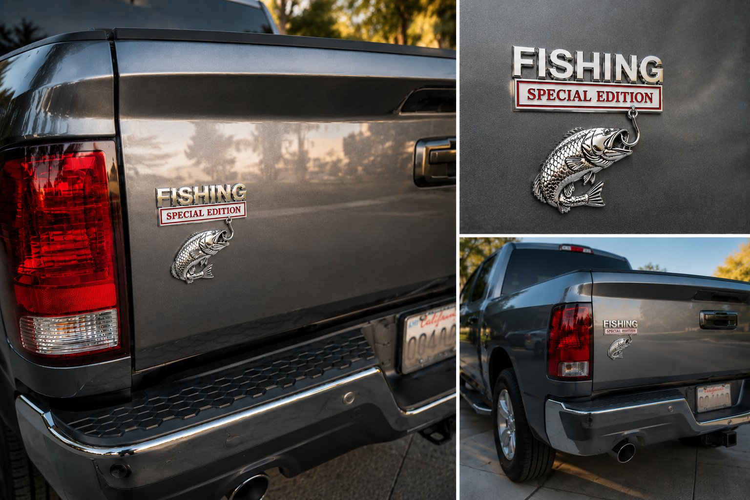 🔥 🎣 Fishing Special Edition Premium 3D Metal Vehicle Emblem Badge