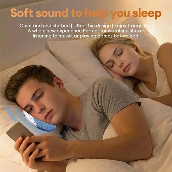 NEW YEAR SALE🎉 Ultra-Thin Bluetooth Pillow Speaker with Bluetooth 6.0 - Bone Conduction Technology
