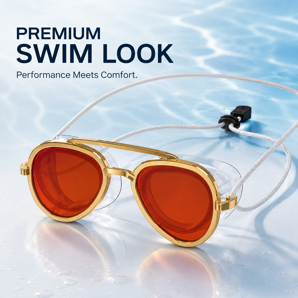 Stand out with premium aviator swim aesthetics
