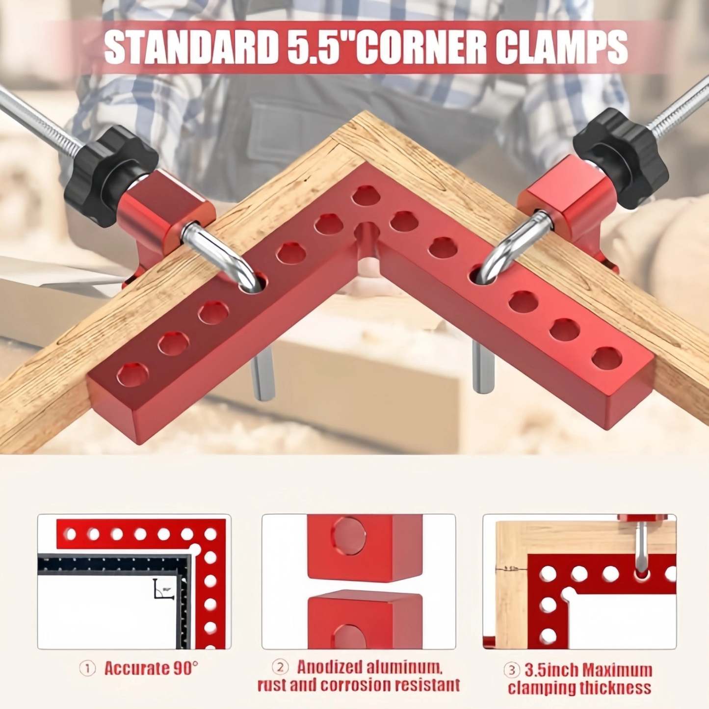 Corner Clamp for Woodworking 90 Degree Right Angle Clamps