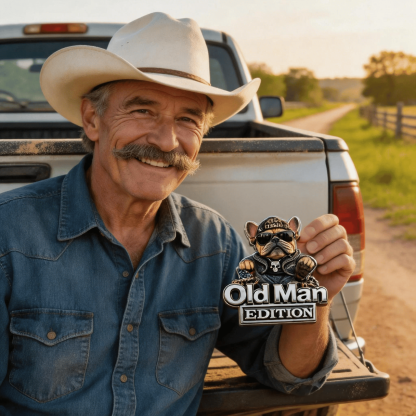 🚗 Funny Old Man Edition Vehicle Badge