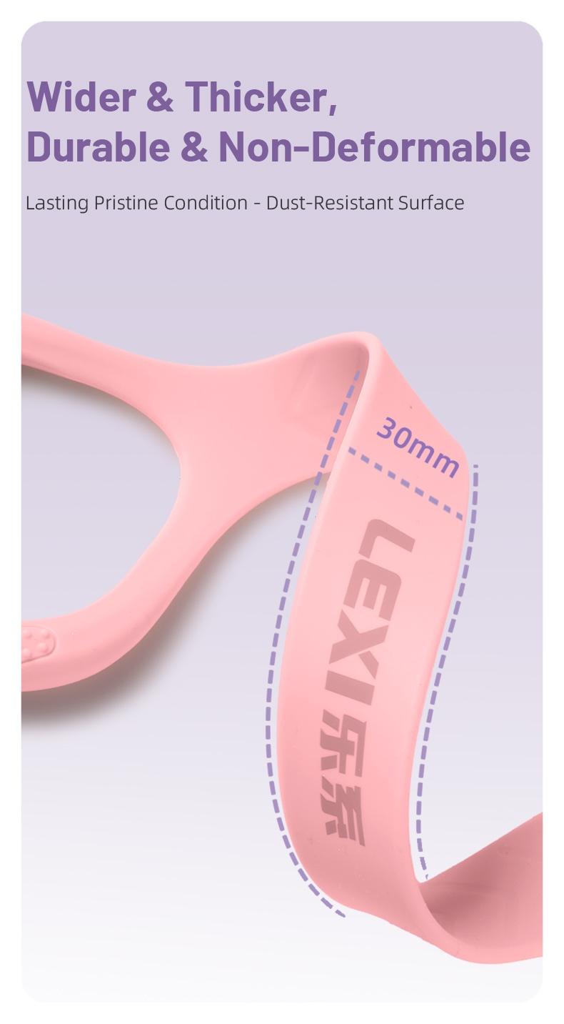 LEXI Resistance Bands Figure 8 Exercise Bands for Women Silicone Material Expander Band for Arms Chest Home Gym Yoga Equipment Quick Workout for Muscle Toning Physical Therapy Stretching Gear - Fitness Accessories