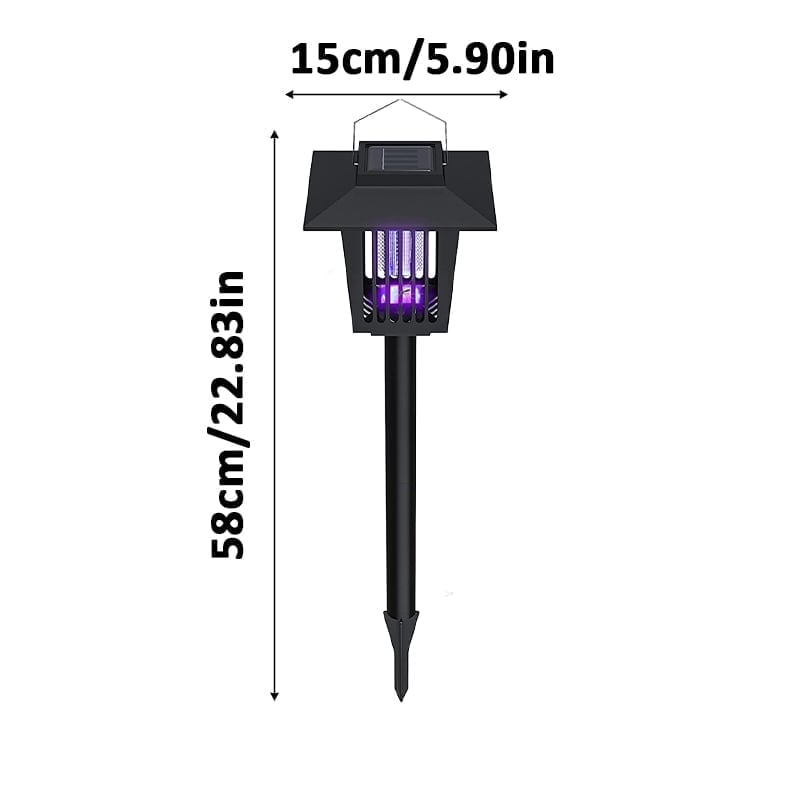 Eco-Friendly  3-in-1 Flickering Flame - Solar Powered Mosquito Zapper & Garden Stake Light