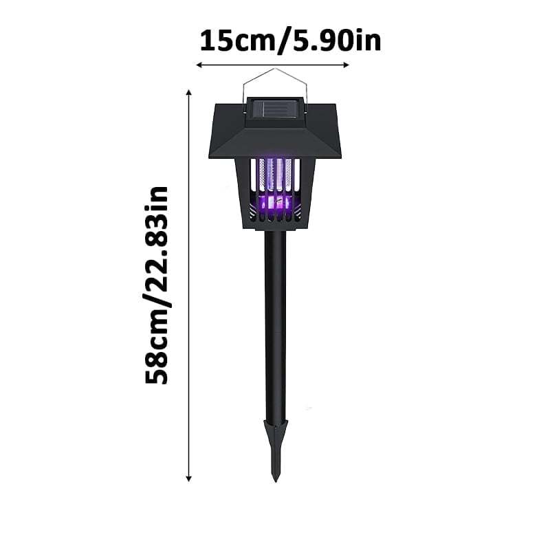 Eco-Friendly 3-in-1 Flickering Flame - Solar Powered Mosquito Zapper & Garden Stake Light