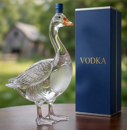 🍸 A Bottle Like No Other 70% OFF 🪿 Vodka 3D Sculpted Goose Bottle