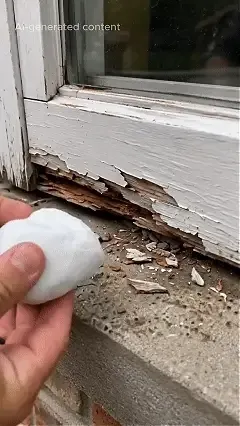 Universal epoxy putty stick being kneaded and applied to repair surface