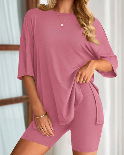 Women's Summer Two-Piece Set Split Hem Lounge