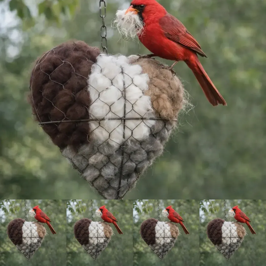 🏆New Year 60% OFF❤️🐦Handmade Alpaca Fiber Bird Nesting Heart
