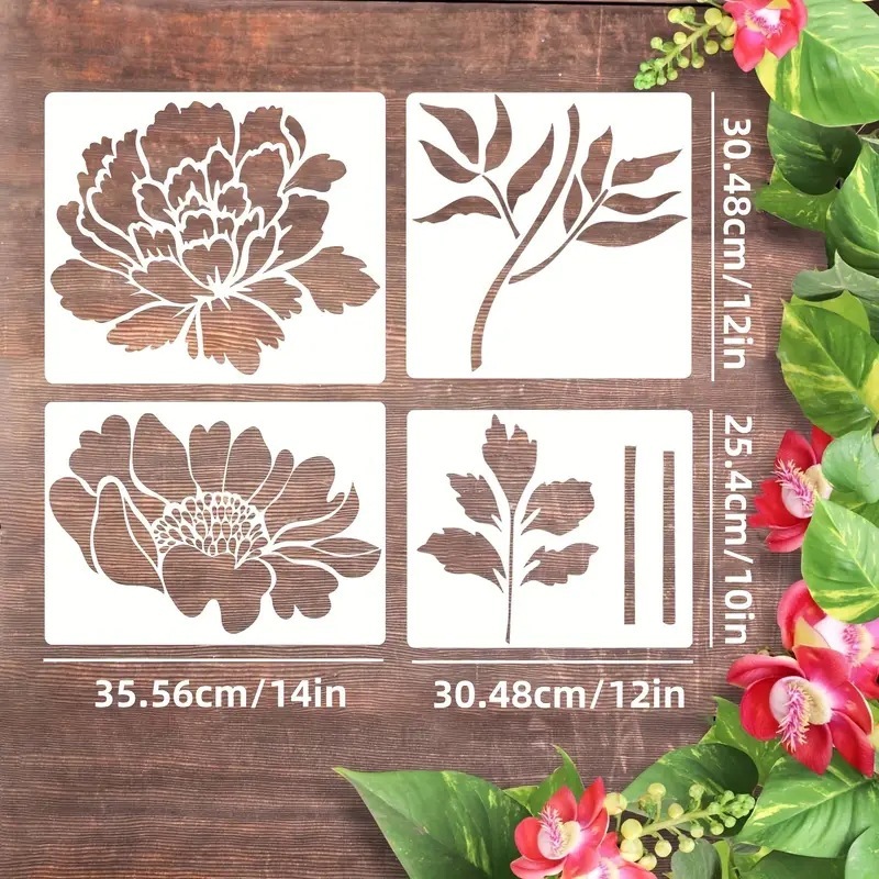 💐 Eptchn Garden Fence Large Flower Stencils🌻DIY Decoration BloomTrace